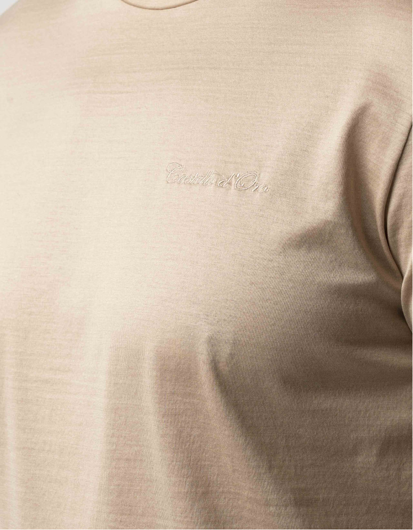 Castello d'Oro Beige T-shirt 100% Cotton Regular Fit image